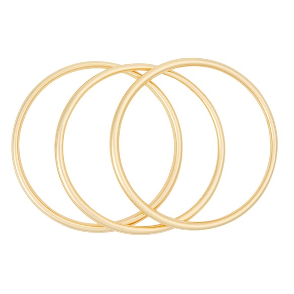 Nine West Bangle Gold Tone Solid Bracelet Set, NWT - Picture 1 of 4